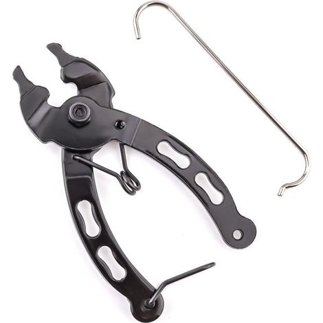 Pince à Chaîne de Vélo, Chain Plier Chaînette Manquante 2 en 1 Opener Closer Remover, Pince à Maillon de Bicyclette Portable avec Crochet Chaîne pour Vélo Route/Montagne (1/5)