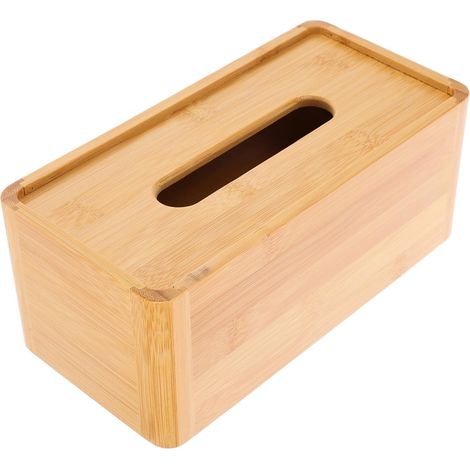 2 Pièces Boîte à Mouchoirs Naturel et Solide Rangement Papier Facial Boîte de Rangement pour Mouchoirs Décorative (1/5)