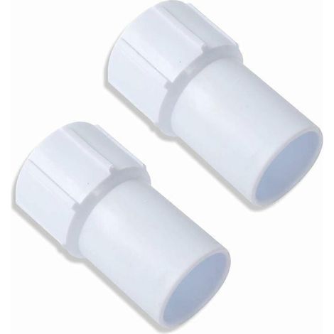 (Lot de 2) Manchon fileté pour tuyau de piscine de 1-1/2 po - Raccord spiralé pour tuyau d'aspirateur de piscine - Relie la tête d'aspiration à l'entrée de l'écumoire - Fabriqué (1/5)