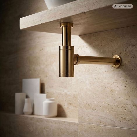PaulGurkes Siphon Gold Abfluss Design-Siphon (1/2)