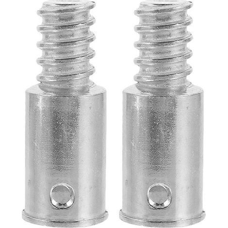 Adaptateur pour rallonge de balai (2 pièces) - Embout fileté pour manche de balai-6.50X2.80X2.80CM-Silver (1/4)