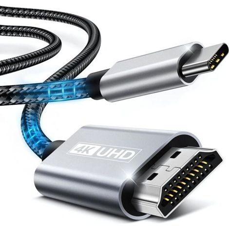 Bardusch - Câble USB C vers HDMI 2M, Type C vers HDMI Câble Ultra Haut Débit 4K UHD (Compatible Thunderbolt 4/3) (1/4)
