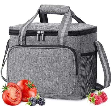 Sac isotherme 15 L, sac de pique-nique, sac à déjeuner, petit sac isotherme pliable pour les déplacements, le déjeuner, le bureau, les pique-niques, les voyages, la plage, la voiture, sac thermique pr (1/5)