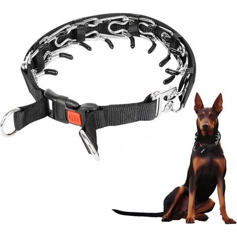 Collier étrangleur - Chien - Acier inoxydable - 3.0mm x 50cm - Noir (1/4)