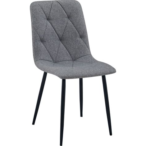 Silla Libra - tela gris oscuro / patas negras x 1 (1/5)