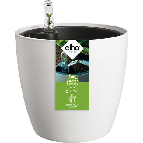 Elho All-in-1 Brussel Round 25 + Swi 24 White Vaso Rotondo (1/4)