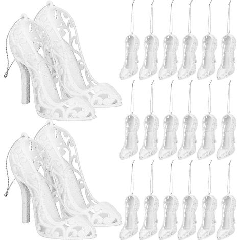 24 Pendentifs Talons Hauts de Noël à Suspendre Décorations Sapin de Noël 24 Pièces Ornements Festifs Colorés pour Fête et Intérieur Accessoires Décoration Sapin (1/5)