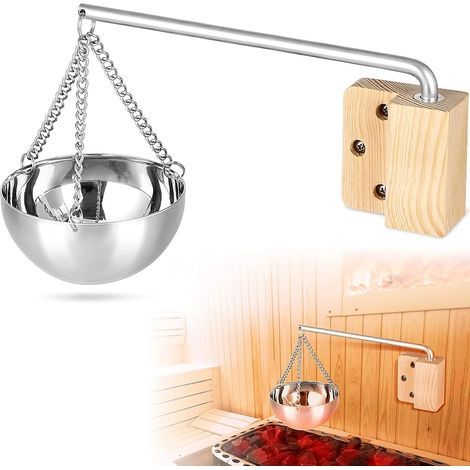 Sauna Aroma Bowl, 350 ML Stainless Steel Sauna Aroma Bowl Copper Aroma Bowl Sauna Accessory, for Home Sauna and Spa