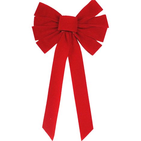 Lazo Navideño - Tela De Fieltro Rojo - Con Borde De Alambre Dorado - Para Árbol Navideño Puertas Ventanas Y Decoración Exterior - Unidad (1/5)