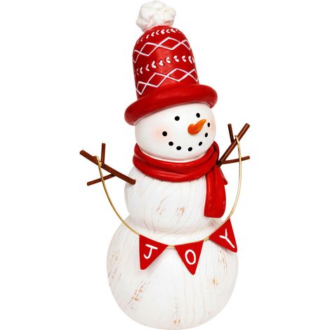 Déco de Noël Bonhomme de neige en résine H 25 cm - Feeric Christmas (1/3)