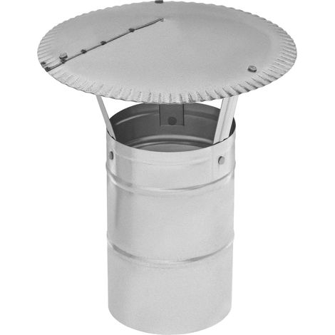 KOTARBAU® Chapeau de Cheminée - Acier Galvanisé - ø 120 mm - Argent - Chapeau Cheminée Anti Pluie - Résistant à la Corrosion - Installation Facile - Design Moderne (1/5)