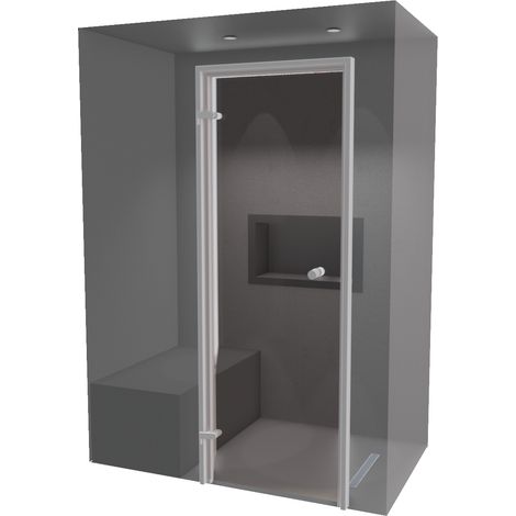 Kit de construcción de cabina de hammam para alicatar 150 x 90 con generador de vapor
