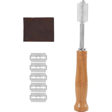 Set de 5 Lames de Boulanger - Couteau de Grigne avec Lames Remplaçables en Acier Inoxydable pour Découpe Précise du Pain - Accessoire de Boulangerie pour Grignes Esthétiques (1/5)