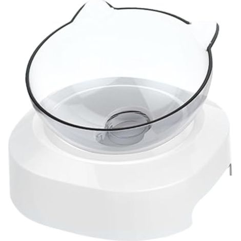 Gamelle pour animaux avec design incliné et protection du cou, stable et en plastique résistant pour chiens et chats. Bol individuel. (1/5)