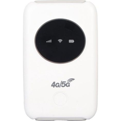 Modem WiFi 5G LTE débloqué,300Mbps,Routeur Portable Hotspot 5G,Batterie 3200mAh,Blanc,pour d'affaires (1/5)