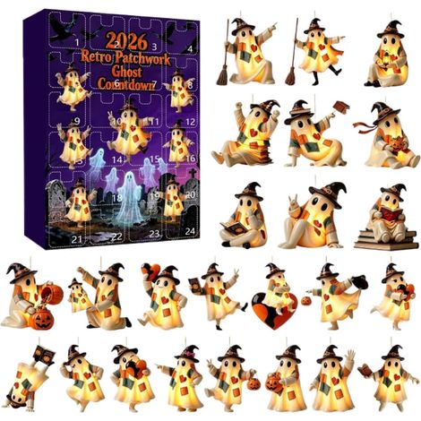 Calendrier De L'Avent Fantômes Ornement Fantôme 2D En Acrylique 24 Jours  Calendrier D'Halloween Horreur Pour Filles Adolescents Bureau École Maison Hantée (1/5)