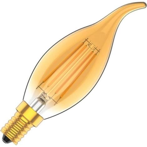 Ampoule de bougie E14 LED dimmable, ampoule à filament Edison, 4W équiv. 30W, 220-240V, lumière jaune chaud sarcelle, lot de 10 (1/3)