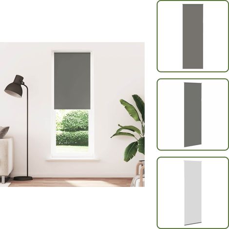 The Living Store Verdunkelungsrollo Grau 80x230 cm Stoffbreite 75,7 cm Polyester - Fensterrollos (1/5)