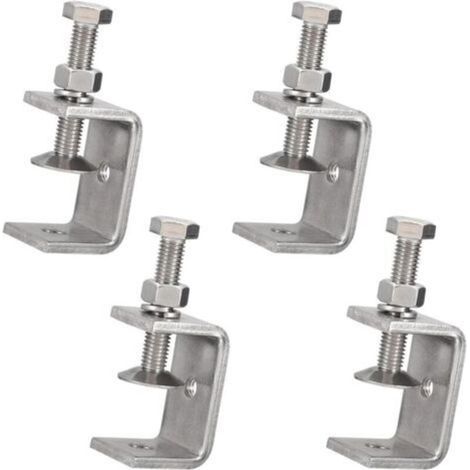 ALLIANDISUn ensemble de 4 petits serre-joints en acier inoxydable, de 15 à 38 mm de diamètre, adaptés au soudage, au travail du bois, au montage domestique et au traitement du bois. (1/4)