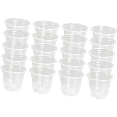 20 pots transparents pour plantes de pépinière (1/5)
