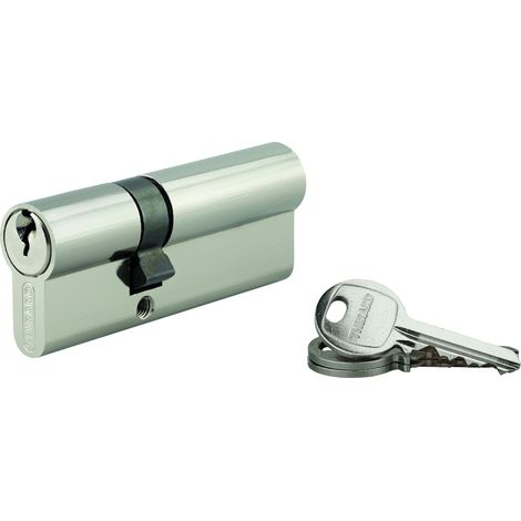 Cilindro europeo SA UNIKEY 30 x 50 mm nichelato, chiave uguale, 3 chiavi - THIRARD