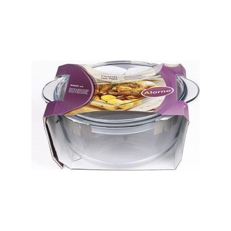 Alorno Glasbräter mit Deckel 3 l
