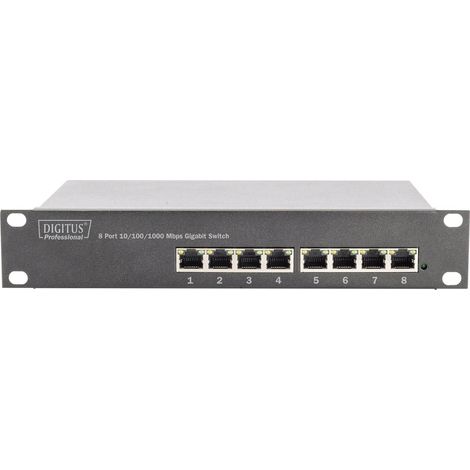 Switch réseau Digitus DN-80114 8 ports 10 / 100 / 1000 MBit/s D854301 (1/4)