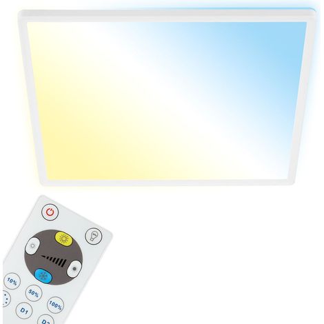 LED Panel Dimmbar Fernbedienung Ultraflach CCT 22 W weiß Kunststoff Briloner