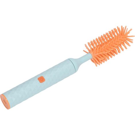 Ensemble de Brosses électriques pour Bouteilles avec Poils en Silicone – Nettoyant à 2 Vitesses pour Bouteilles, Pailles et Plus Encore, Bleu (Blue) (1/4)