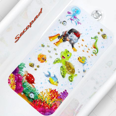 Antirutschmatte Badewanne Kinder 70x38 cm, rutschfest, BPA-frei, maschinenwaschbar, Cartoon-Design (1/5)