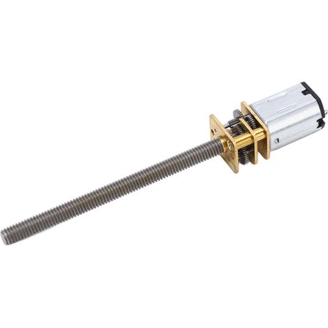 Mikro-Elektrogetriebemotor mit hohem Drehmoment, 6 V Gleichstrom, 60 U/min, lange Abtriebswelle, M4x55 Gewindestange (1/5)