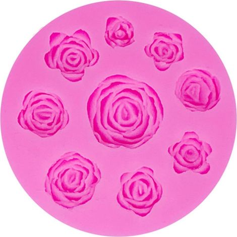 3D-Silikonform für Fondant in Form einer großen Rose (1 Stück) - Silikon-Schokoladenform für Kuchen, Pralinen und Gelees - Tortendekoration (Rose) (1/5)