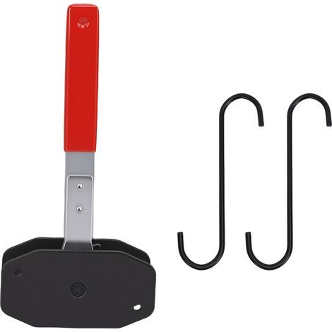 Outil de compression d'étrier de frein avec 2 crochets, écarteur de Piston à cliquet rotatif à 360 degrés, poignée rouge (1/5)