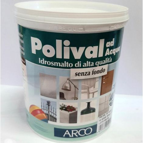 SMALTO POLIVAL AD ACQUA ALTA QUALITA' SENZA FONDO ARCO LT.0,75 Polvere di conchiglia Opaco (1/2)