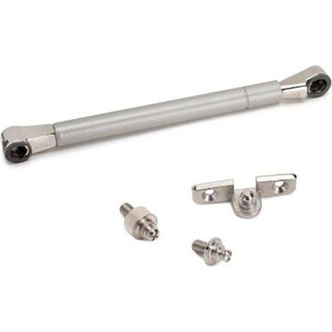 Emuca Bisagra horizontal negra para puerta de vidrio