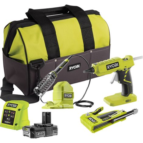 Ryobi 18V ONE+ Cordless Glue Gun, Soldering Iron & 4-in-1 Stapler Kit