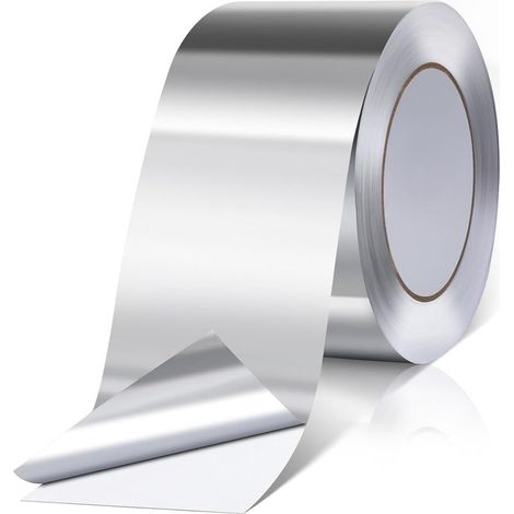 Ruban Adhésif Aluminium,50mmx20m Ruban Scellant Métallique En Aluminium Pour Conduits D\'air Haute Temperature,Isolation - Barrière contre Vapeur pour Lave-vaisselle, Plan de Travail, Gouttière (1/5)