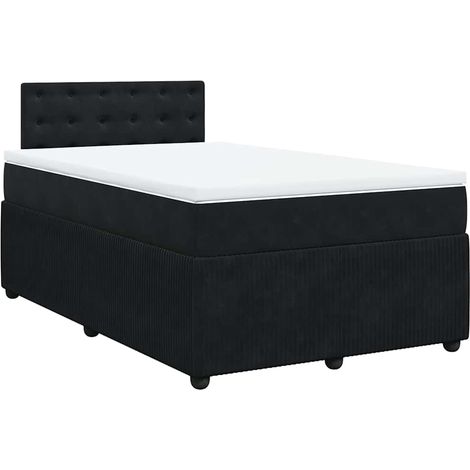 Maison Exclusive - Boxspringbett mit Matratze Schwarz 120x190 cm