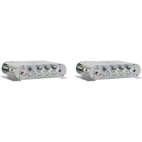 amplificateurs de puissance HiFi ST-838 2.1 canaux 80 W x 2 avec sortie subwoofer, blanc, pour la maison. (1/5)