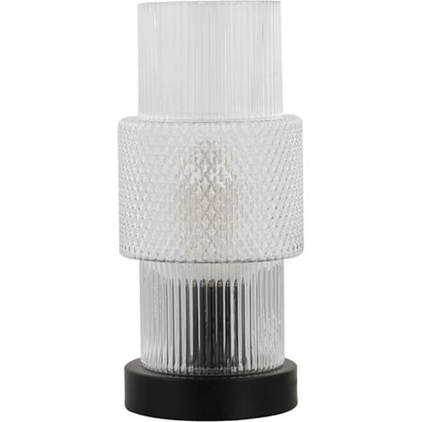 HOME DELUXE Piccola lampada da tavolo in vetro YUKI - Trasparente (1/2)