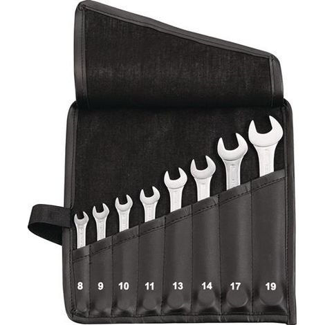TECWERK Ringmaulschlüsselsatz 22-tlg.SW 6-36mm Form A CV-Stahl in Rolltasche TECWERK