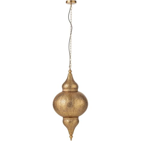 Lampe Suspension en Métal "Bore" 86cm Or (1/4)