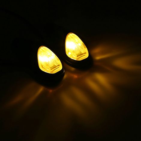 Clignotants LED Motobike Feux Indicateurs Ambre 2 Pièces Encastrement Moto Signalisation (1/5)