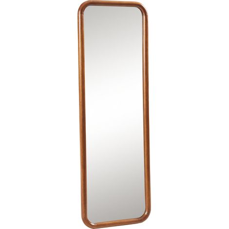Specchio decorativo moderno da parete 120 x 40 cm marrone 030010187