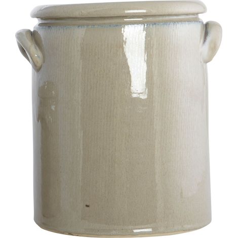 House Doctor - Pottery Flowerpot - H24 cm, Ø20 cm - Sand