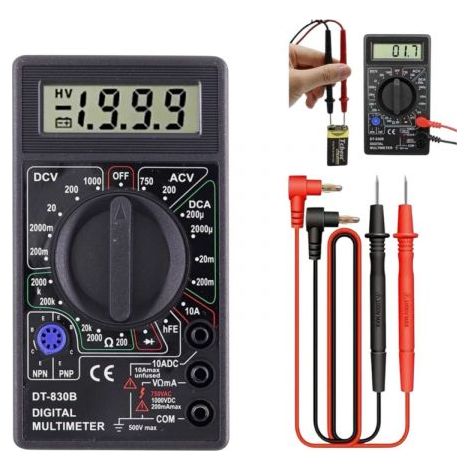 Multimetro Digitale DT830B Multimetro Digitale AC/dc LCD 750 / 1000V voltmetro amperometro Tester