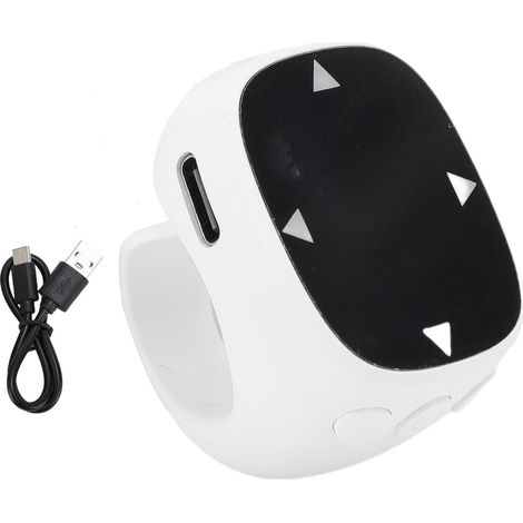 Anneau de Défilement, Télécommande Tactile Bluetooth 5.3 avec Tourne-Page sans Fil pour Téléphone, Tablette, Appareil Photo, Portée 10 M, Batterie 48 Heures (White) (1/5)
