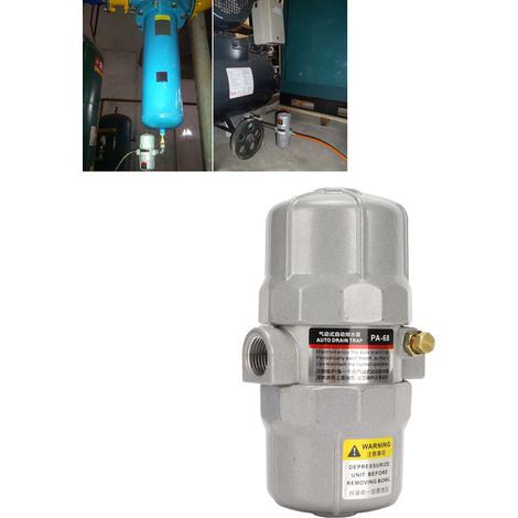 Vanne de purge automatique universelle PA-68, purgeur pneumatique automatique anti-colmatage, pour compresseur d'air, réservoir d'air, vanne de purge à grand débit, interface 1/2" NPT (1/5)