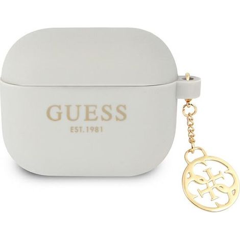 Guess GUA3LSC4EG Cover per AirPods 3 grigia/grigio Charm in silicone Collezione 4G (1/3)