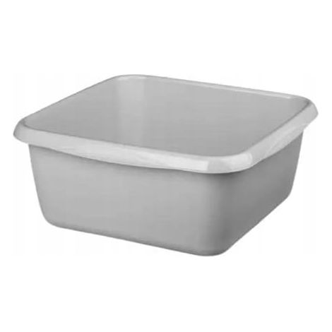 Bol en plastique carré gris universel de 11 l